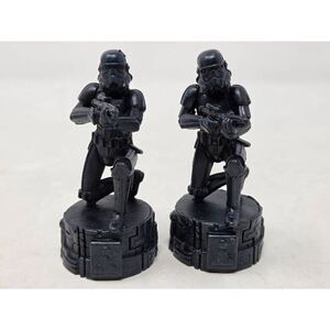 STAR WARS 2005 SAGA EDITION CHESS SET REPLACEMENT PAIR BLACK STORMTROOPER PAWN